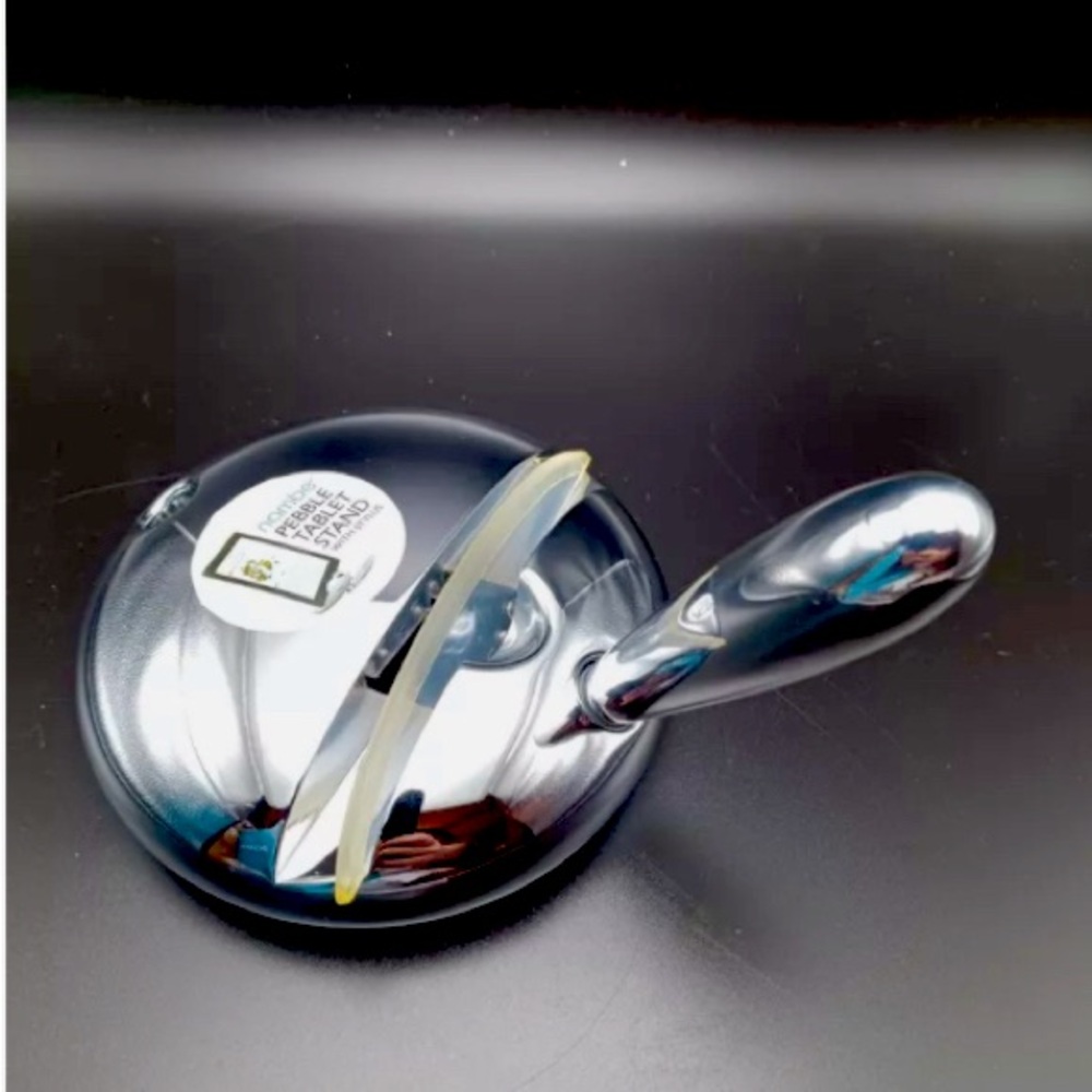 Nambe pebble tablet stand with stylus
